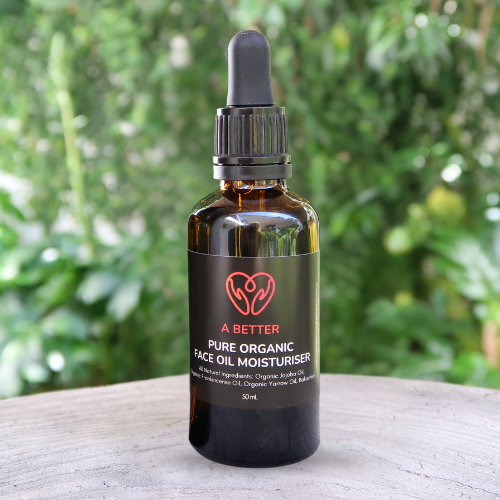 Pure Organic Face Oil Moisturiser 50mL Amber Glass Bottle-0